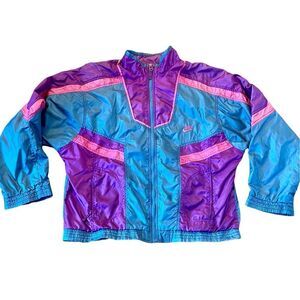 Vintage Nike colorfil track jacket colorblock Large